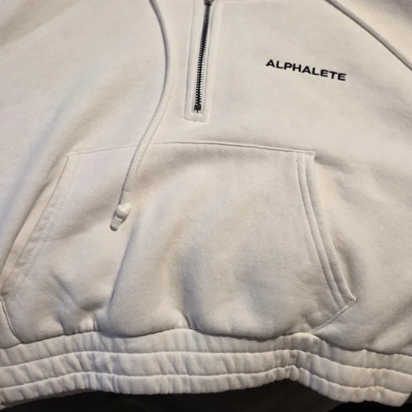 Alphalete White Cropped Hoodie - Picture 6 of 6